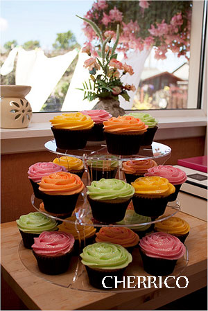 5 Tier Black Maypole Cupcake Stand There is no need for glue or other