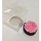  Butterfly Top Single Clear Cupcake Box w Insert ($1.50/pc x 25 units)